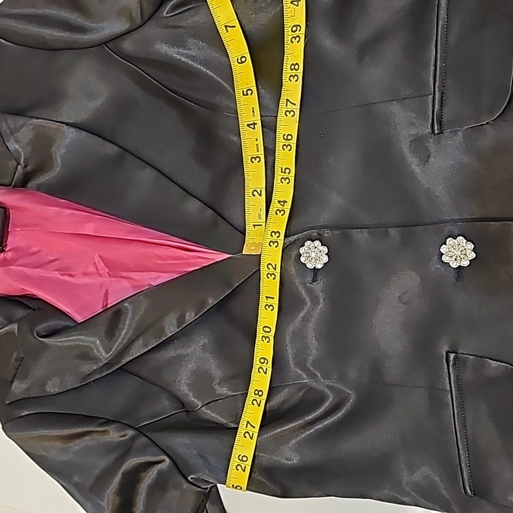 Wet Seal Satain Black Blazer Size M Dressy Party NWT - Picture 9 of 12